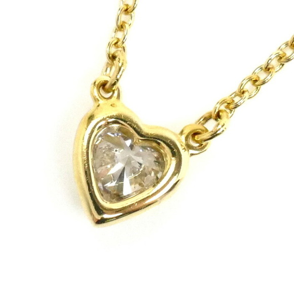 TIFFANY 18k Gold Diamond Heart Necklace - Picture 2 of 5